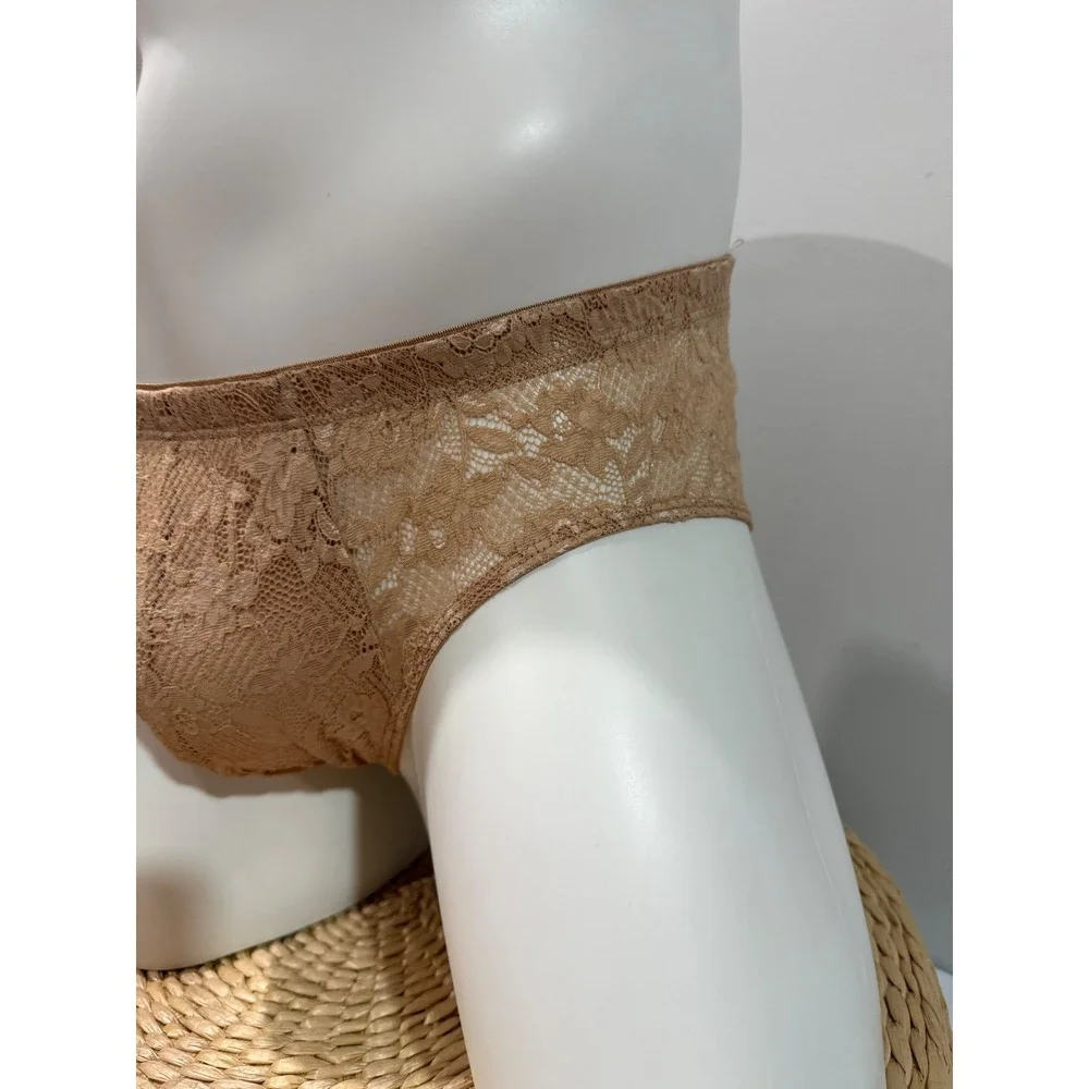 Cosabella Never Say Never Men's Comfort Micro Brief Lace Underwear Nude Beige S